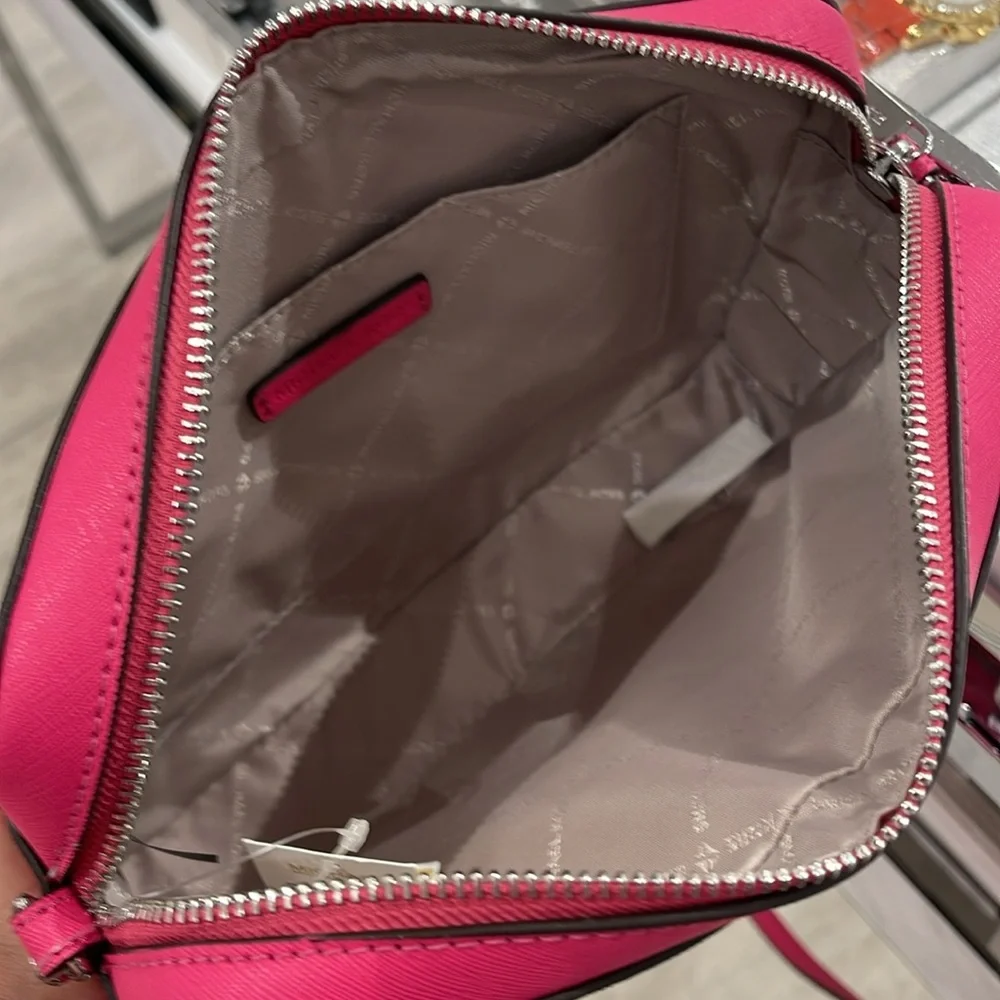 Michael Kors Jet Set Large Saffiano Leather EW Crossbody Bag  Dragonfruit NWT